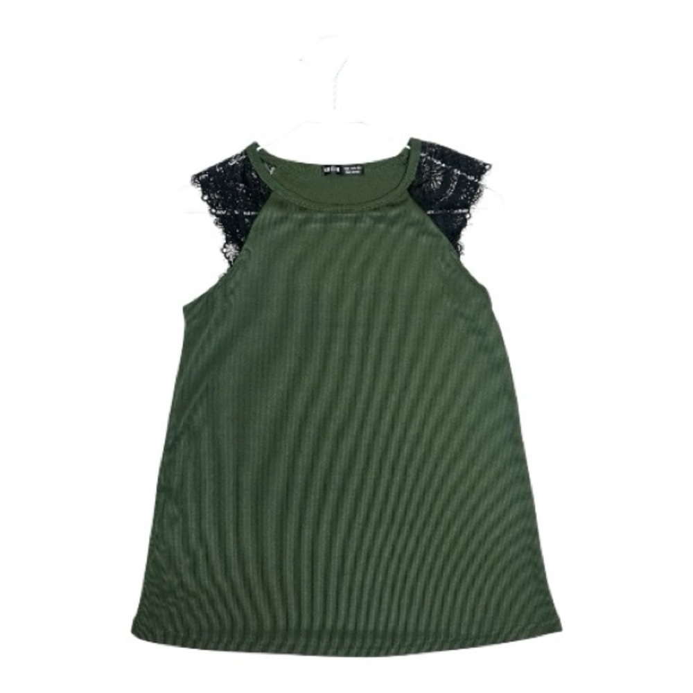 SHEIN Olive Green Ribbed Crewneck Tank size small